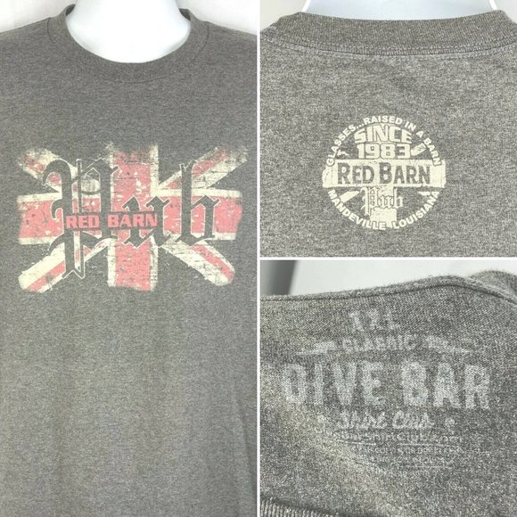 Red Barn Pub Dive Bar Shirt Club XXL Tee 2XL Mens Mandeville LA Union Jack Oop - Picture 1 of 6